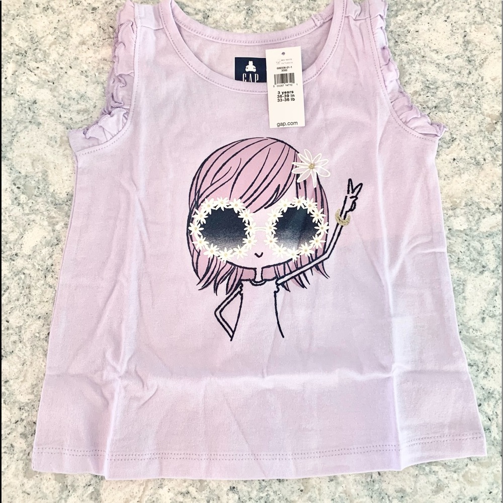 Baby Gap girl on shirt